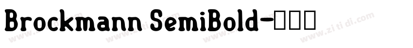 Brockmann SemiBold字体转换